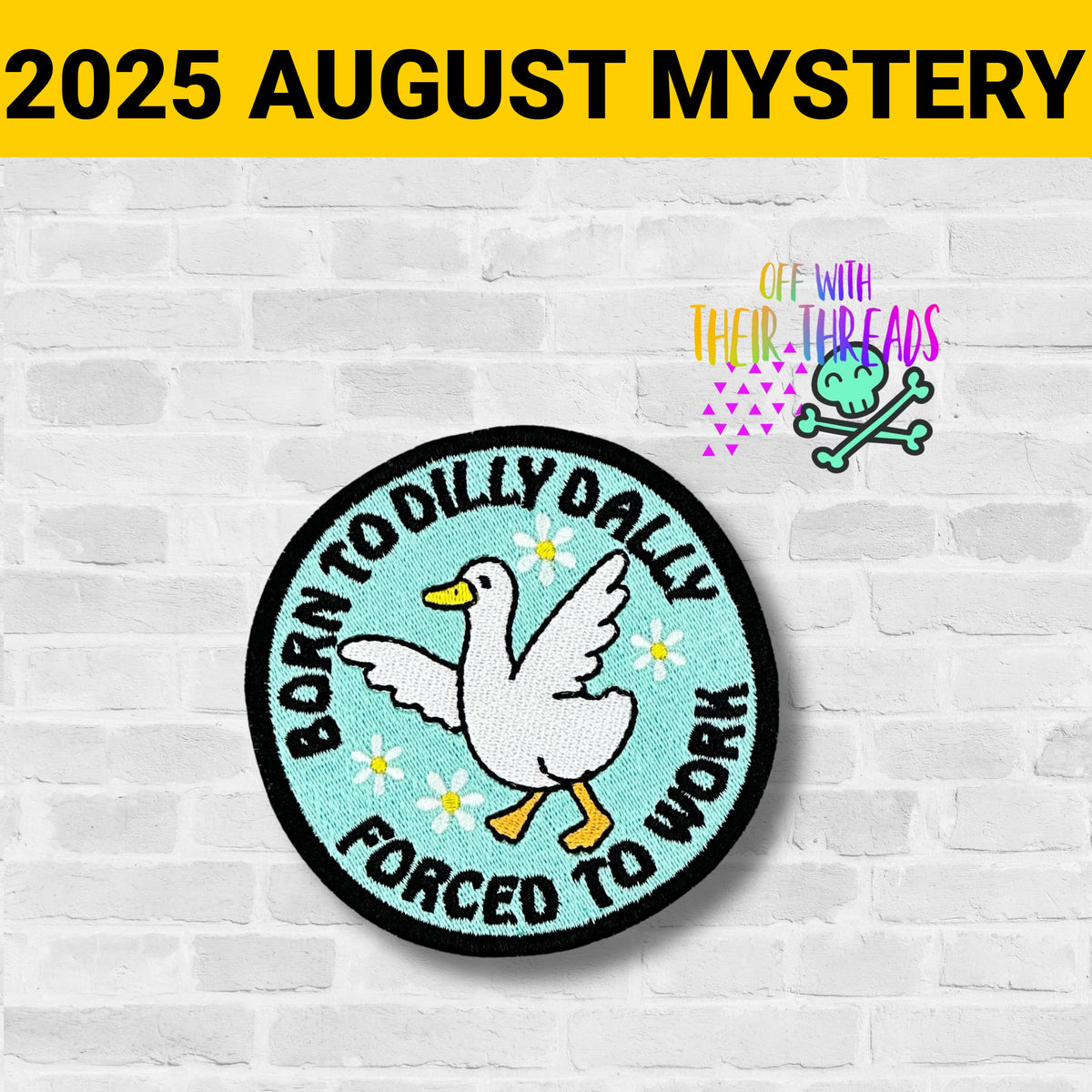 DIGITAL DOWNLOAD Born To Dilly Dally Patch 3 SIZES INCLUDED – Off