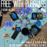 DIGITAL DOWNLOAD Applique Graduation 2026 through 2030 Wristlet Essentials Set 9 DESIGNS INCLUDED