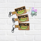 DIGITAL DOWNLOAD Mature Bish Please Peas Snap Tab Key Chain