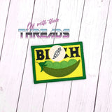 DIGITAL DOWNLOAD Bish Peas Patch 3 SIZES INCLUDED