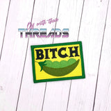 DIGITAL DOWNLOAD Bish Peas Patch 3 SIZES INCLUDED
