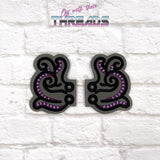 DIGITAL DOWNLOAD Tentacles Shoe Boot Wings SATIN AND BEAN STITCH EYELET OPTIONS INCLUDED