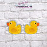 DIGITAL DOWNLOAD Applique Rubber Duck Shoe Boot Wings SATIN AND BEAN STITCH EYELET OPTIONS INCLUDED