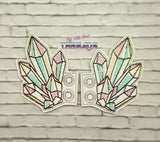 DIGITAL DOWNLOAD Crystal Shoe Boot Wings SATIN AND BEAN STITCH EYELET OPTIONS INCLUDED