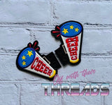 DIGITAL DOWNLOAD Applique Cheer Shoe Boot Wings SATIN AND BEAN STITCH EYELET OPTIONS INCLUDED