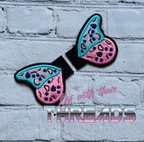 DIGITAL DOWNLOAD Applique Leopard Butterfly Wings SATIN AND BEAN STITCH EYELET OPTIONS INCLUDED