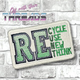 DIGITAL DOWNLOAD Recycle Patch 3 SIZES INCLUDED