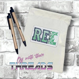 DIGITAL DOWNLOAD Recycle Patch 3 SIZES INCLUDED