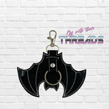 5x6 DIGITAL DOWNLOAD 3D Bat Key Holder Snap Tab Key Chain