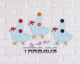 DIGITAL DOWNLOAD Chicken Snap Tab Key Chain