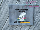DIGITAL DOWNLOAD Wake Up Bunny Mature 4 SIZES INCLUDED