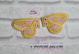 DIGITAL DOWNLOAD Rosy Maple Moth Shoe Wings SATIN AND BEAN STITCH EYELET OPTIONS INCLUDED