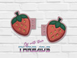 DIGITAL DOWNLOAD Applique Strawberry Shoe Wings SATIN AND BEAN OPTIONS INCLUDED