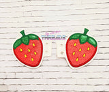 DIGITAL DOWNLOAD Applique Strawberry Shoe Wings SATIN AND BEAN OPTIONS INCLUDED