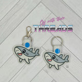 DIGITAL DOWNLOAD Shark Snap Tab Key Chain