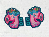 DIGITAL DOWNLOAD Applique Flamingo Shoe Wings SATIN AND BEAN STITCH EYELET OPTIONS INCLUDED
