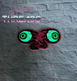 DIGITAL DOWNLOAD Applique Eyeball Horror Eye Shoe Wings SATIN AND BEAN STITCH EYELET OPTIONS INCLUDED