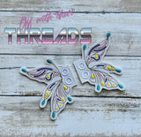 DIGITAL DOWNLOAD Fairy Pixie Shoe Wings SATIN AND BEAN STITCH EYELET OPTIONS INCLUDED