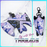 5x6 DIGITAL DOWNLOAD 3D Bat Key Holder Snap Tab Key Chain