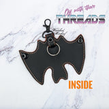 5x6 DIGITAL DOWNLOAD 3D Bat Key Holder Snap Tab Key Chain