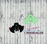 5x6 DIGITAL DOWNLOAD 3D Bat Key Holder Snap Tab Key Chain