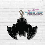 5x6 DIGITAL DOWNLOAD 3D Bat Key Holder Snap Tab Key Chain