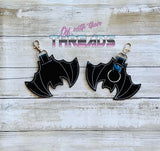 5x6 DIGITAL DOWNLOAD 3D Bat Key Holder Snap Tab Key Chain