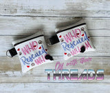 DIGITAL DOWNLOAD 5x5 Who Rescued Who Poo Bag Zippered Bag and 4x4 Stand Alone