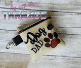 DIGITAL DOWNLOAD 5x5 Dog Dad Poo Bag Zippered Bag and 4x4 Stand Alone