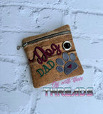 DIGITAL DOWNLOAD 5x5 Dog Dad Poo Bag Zippered Bag and 4x4 Stand Alone