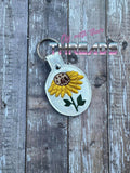 DIGITAL DOWNLOAD Skull Flower Key Chain Snap Tab