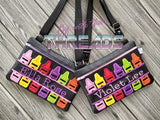 DIGITAL DOWNLOAD Applique Crayon Zipper Bag Lined and Unlined