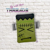 DIGITAL DOWNLOAD ITH Frankenstein's Monster Zipper Bag Lined and Unlined 2 HOOPINGS