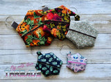DIGITAL DOWNLOAD Hexagon Zipper Bag Set 5 SIZES INCLUDED