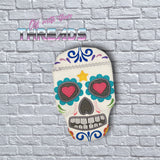 DIGITAL DOWNLOAD Applique Sugar Skull Zippered Bag