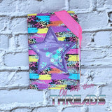 DIGITAL DOWNLOAD 5x7 Applique Shaker Star Mini Comp Book Cover