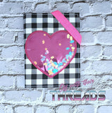 DIGITAL DOWNLOAD Applique Shaker Heart A6 Notebook Cover