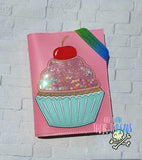 DIGITAL DOWNLOAD Applique Shaker Cupcake A6 Notebook Cover