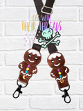 DIGITAL DOWNLOAD ITH Gingerbread Man Strap Connectors 2 SIZES INCLUDED