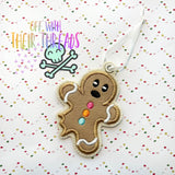 DIGITAL DOWNLOAD Applique Gingerbread Ornament Bag Tag Bookmark