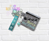 DIGITAL DOWNLOAD 5x5 Merry Woofmas Poo Bag ITH Zipper Bag