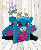 DIGITAL DOWNLOAD Applique Dragon Panel Add On For ITH Backpack 4 SIZES INCLUDED