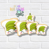 DIGITAL DOWNLOAD Applique Avocado Toast Plush 6 SIZES INCLUDED
