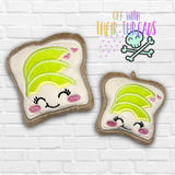 DIGITAL DOWNLOAD Applique Avocado Toast Plush 6 SIZES INCLUDED