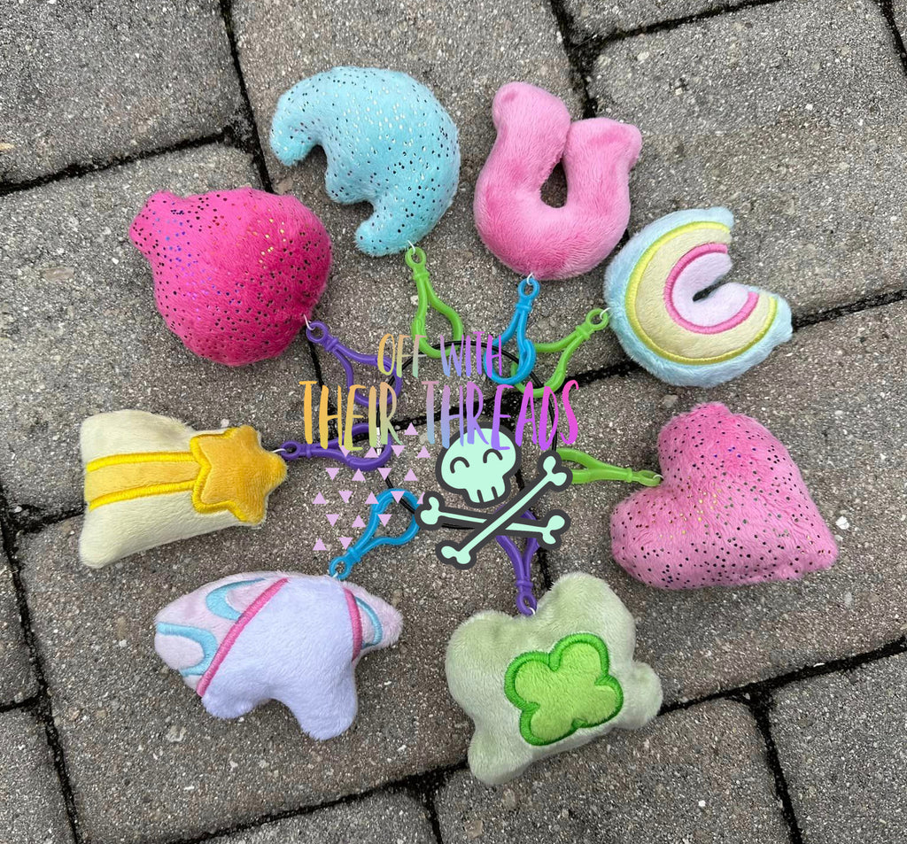 Thread Squishy DIGITAL DOWNLOAD Lucky Charm Key Chain Squishy Plush Set 8 DESIGNS INC ...