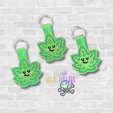 DIGITAL DOWNLOAD Green BUDdies Set Snap Tab Key Chain