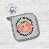 DIGITAL DOWNLOAD Applique Anxiety Is Chronic 4 SIZES INCLUDED