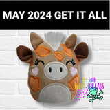 DIGITAL DOWNLOAD Applique Giraffe Plush Set 5 SIZES INCLUDED