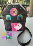 DIGITAL DOWNLOAD Applique Haunted House Rivet Panel Add On For ITH Gingerbread Rivet Bag 4 SIZES INCLUDED