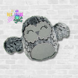 DIGITAL DOWNLOAD Applique Owl Plush 5 SIZES INCLUDED